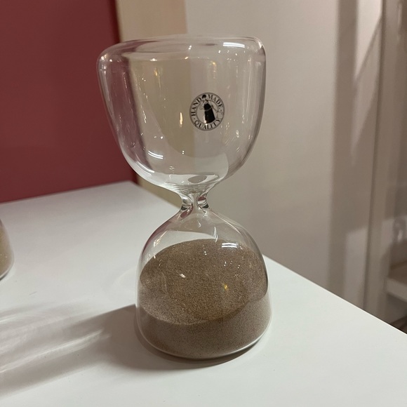 Decorative hour glass, clear glass anthracite - Picture 4 of 4